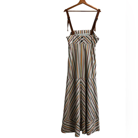 Anthropologie Maeve Square Neck Striped Midi Dress - Picture 5 of 12